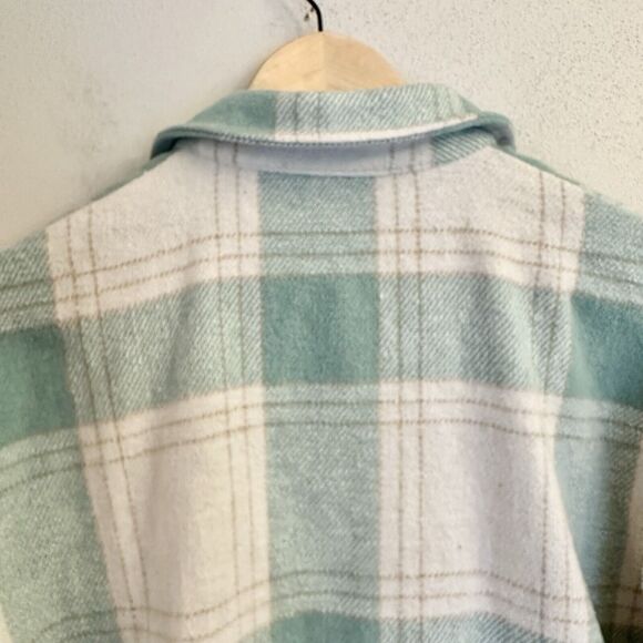 Utcoco Women's Flannel Button Down Fleece Jacket Fall Fuzzy‎ Plaid Blouse Jacket - Picture 11 of 15